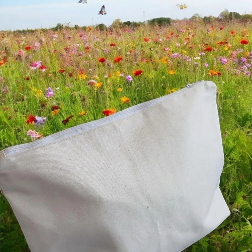 Elegant Cream Cosmetic Bag